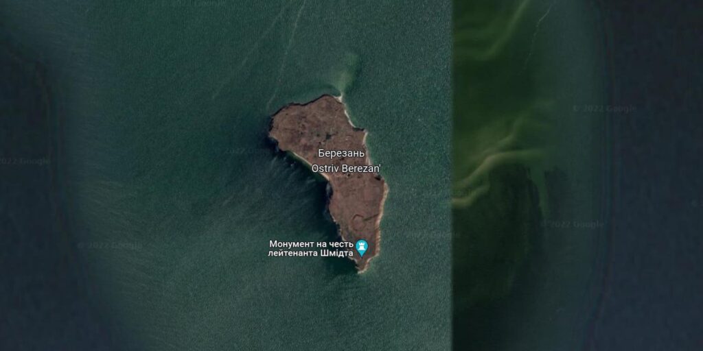Остров Березань на карте